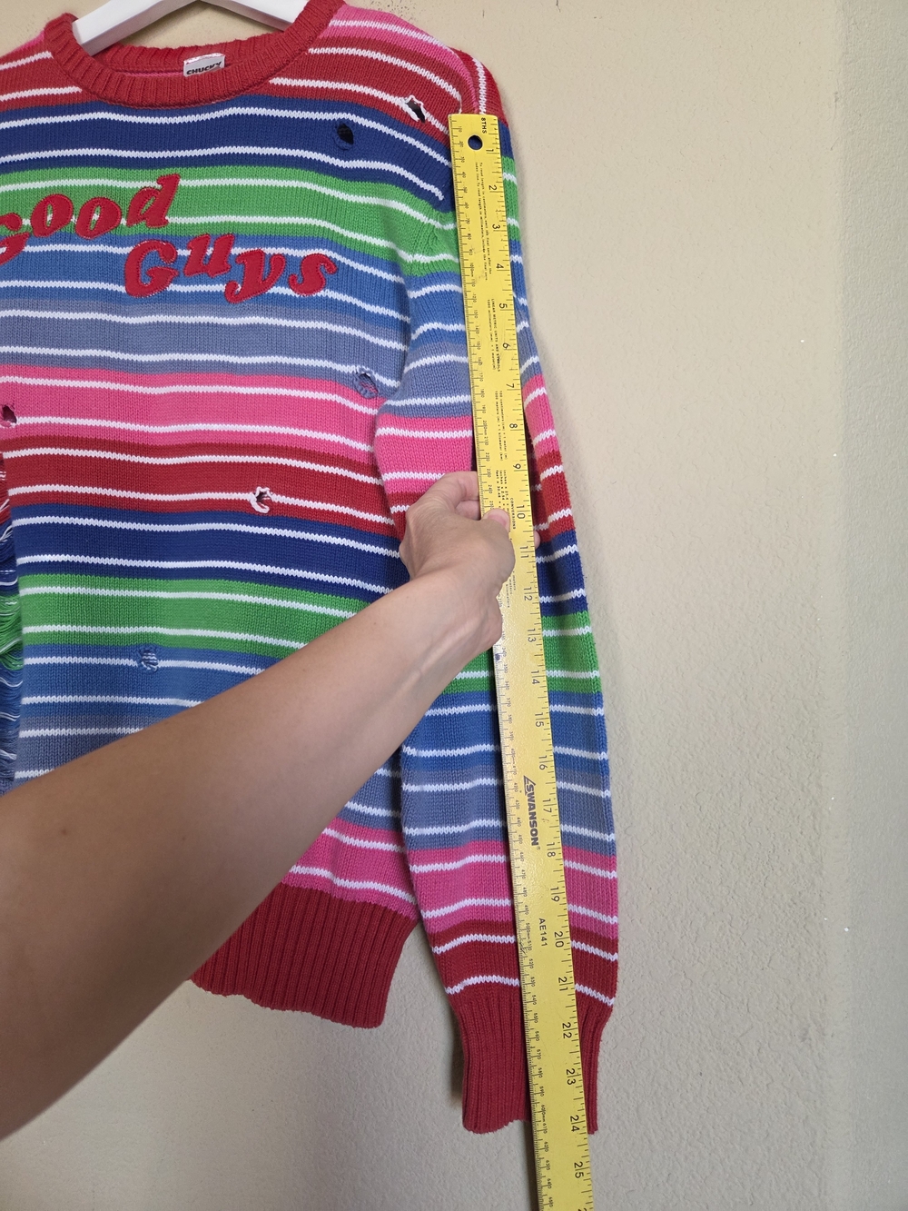 Chucky Good Guys Sweater Spirit Striped Sweater Halloween Costume - Picture 3 of 9